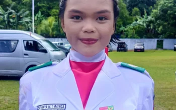 Sosok Sevhanya Rainga, Putri Polisi yang Membawa Baki Bendera Merah Putih HUT RI ke-80 di Sitaro