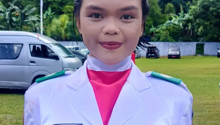 Sosok Sevhanya Rainga, Putri Polisi yang Membawa Baki Bendera Merah Putih HUT RI ke-80 di Sitaro