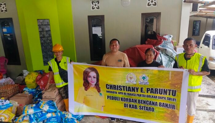 Bob Janis Salurkan Bapok Bantuan CEP untuk Warga Terdampak Banjir Bandang di Empat Kampung Pulau Siau