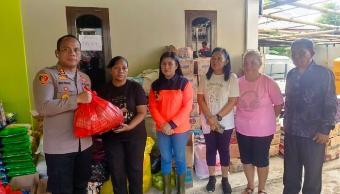 Bupati Chyntia Kalangit dan Kapolres Iwan Permadi Antar Langsung Bapok ke Warga Terdampak