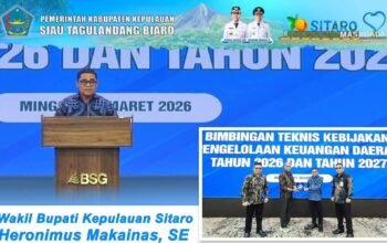 Wakil Bupati Sitaro Hadiri dan Buka Bimtek Kebijakan Pengelolaan Keuangan Daerah 2026–2027