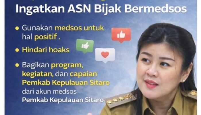 Bupati Sitaro Ingatkan ASN Bijak Bermedsos, Jangan Ikut Sebar Hoaks