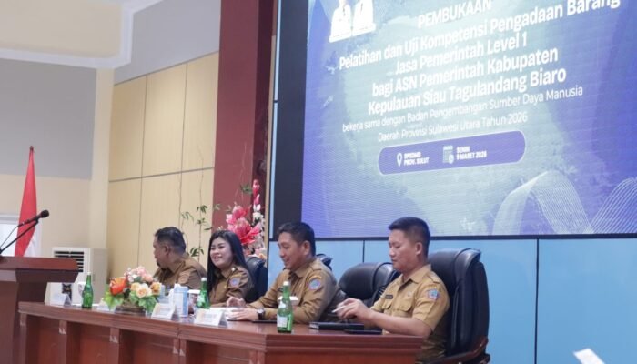 Bupati Sitaro Buka Pelatihan PBJ Level 1, Perkuat Kompetensi ASN