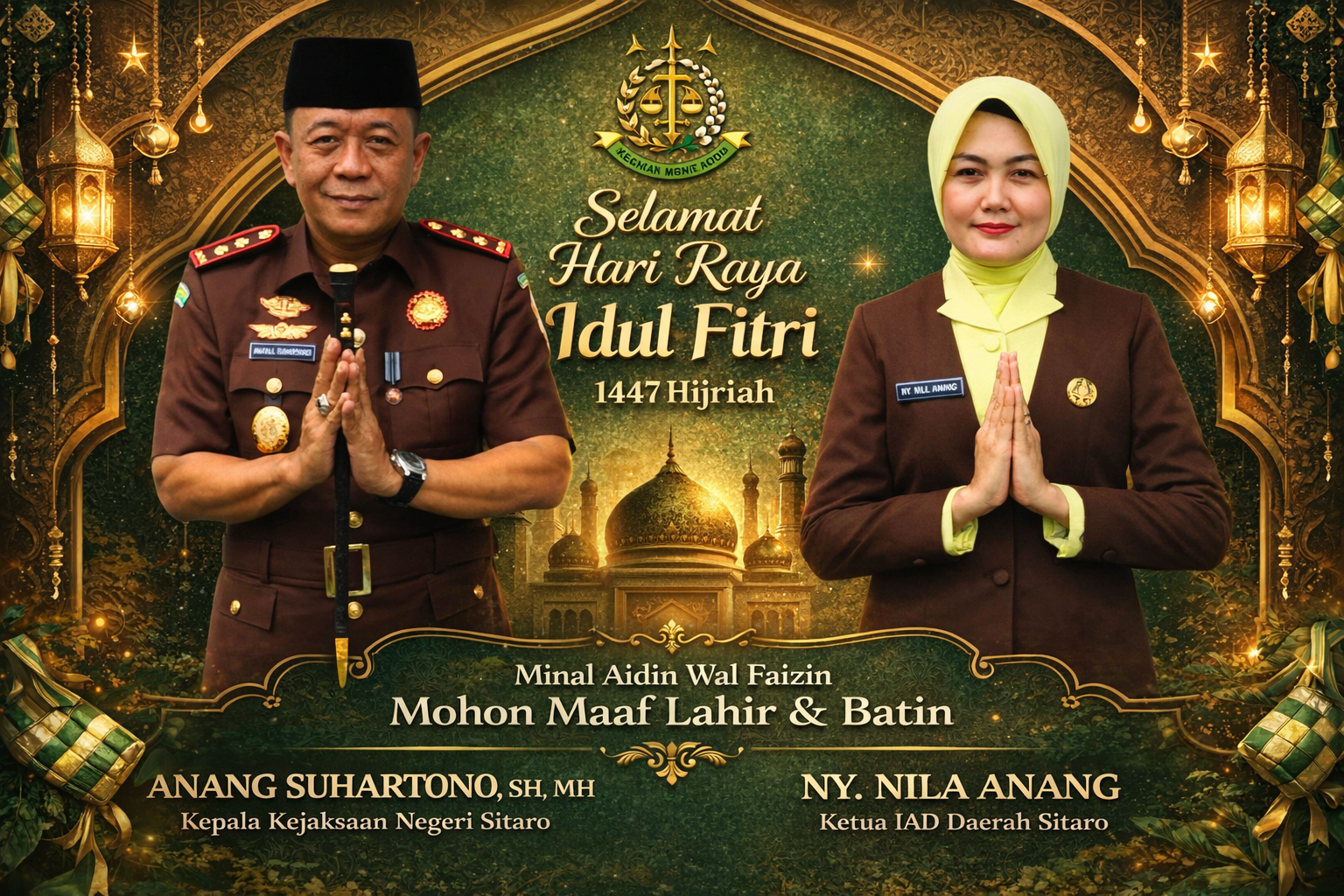 Ucapan Selamat Hari Raya Idul Fitri 1447 H - Kejari Sitaro